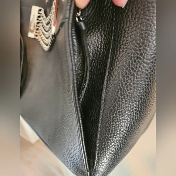 Valentino By Mario Valentino Black Leather Tote Bag - Picture 5 of 14